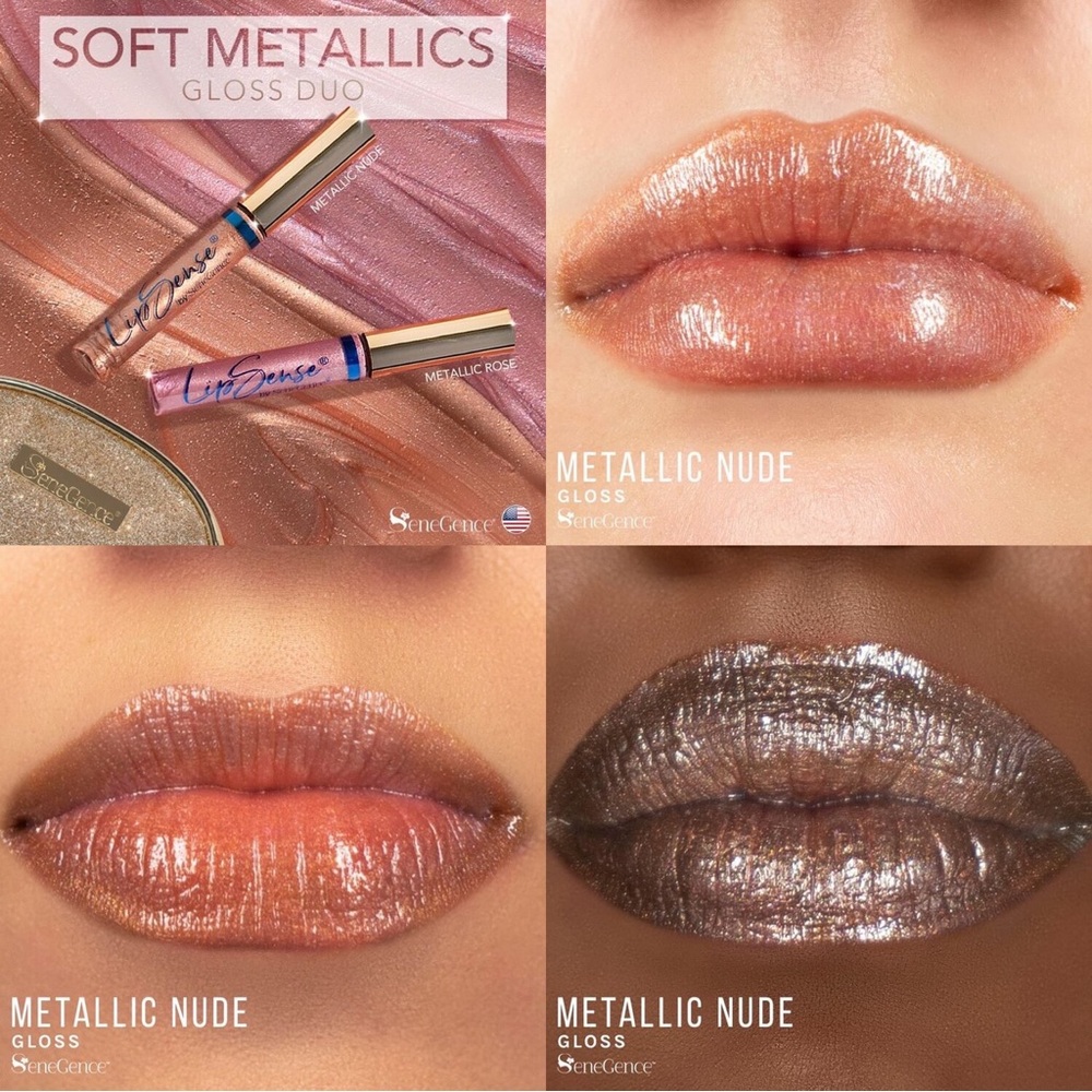 Brand New & Sealed LipSense Metallic Nude Gloss